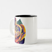 Golden Roos Gothic waterverf art Tweekleurige Koffiemok (Voorkant links)