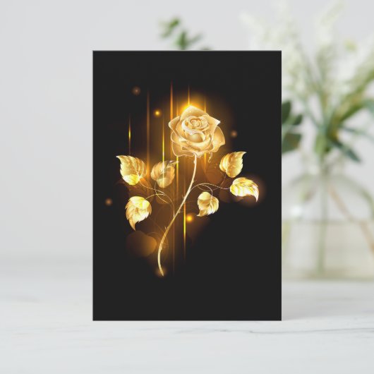 Golden roos (gouden roos) aankondiging (Staand voorkant)