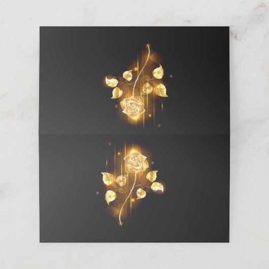 Golden roos (gouden roos) afsprakenkaart (Buitenkant ongevouwen)