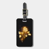 Golden roos (gouden roos) bagagelabel (Voorkant verticaal)