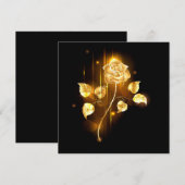 Golden roos (gouden roos) bedankkaart (Voorkant / Achterkant)