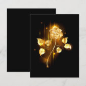 Golden roos (gouden roos) bedankkaart (Voorkant / Achterkant)