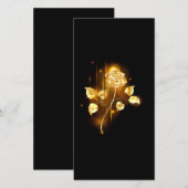 Golden roos (gouden roos) bedankkaart (Voorkant / Achterkant)