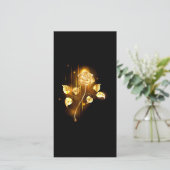 Golden roos (gouden roos) bedankkaart (Staand voorkant)