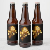 Golden roos (gouden roos) bier etiket (Flessen)