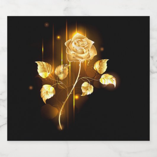 Golden roos (gouden roos) bier etiket (Enkel label)