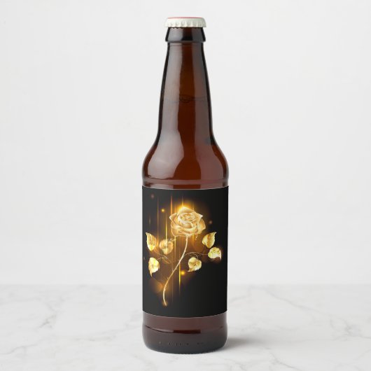 Golden roos (gouden roos) bier etiket (Voorkant)