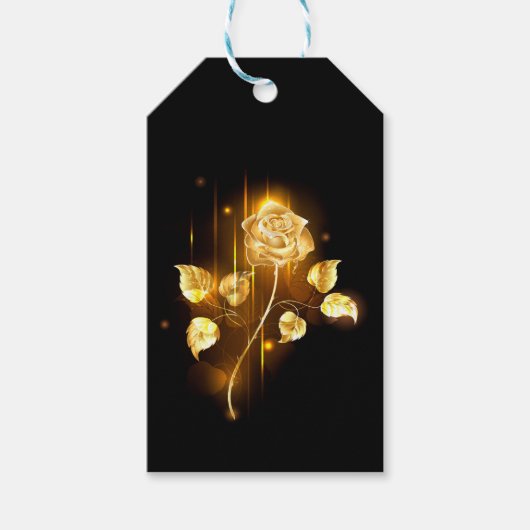 Golden roos (gouden roos) cadeaulabel (Voorkant)