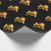 Golden roos (gouden roos) cadeaupapier (Hoek)