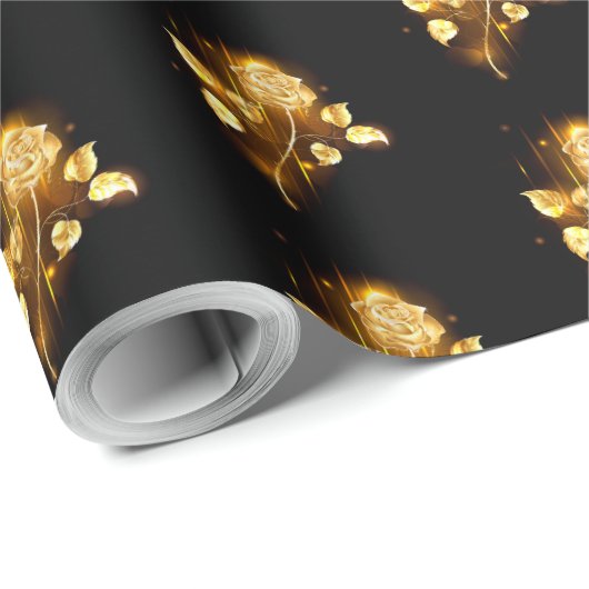 Golden roos (gouden roos) cadeaupapier (Rol Hoek)