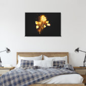 Golden roos (gouden roos) canvas afdruk (Insitu (Slaapkamer))