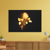 Golden roos (gouden roos) canvas afdruk (Insitu (Woonkamer))