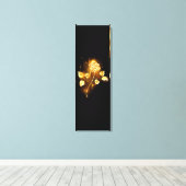Golden roos (gouden roos) canvas afdruk (Insitu (Houten vloer))