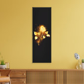 Golden roos (gouden roos) canvas afdruk (Insitu (Woonkamer))
