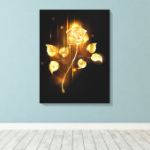 Golden roos (gouden roos) canvas afdruk (Insitu (Houten vloer))