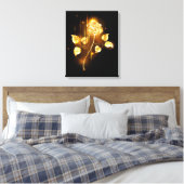 Golden roos (gouden roos) canvas afdruk (Insitu (Slaapkamer))