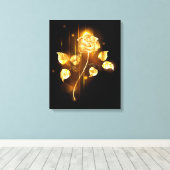 Golden roos (gouden roos) canvas afdruk (Insitu (Houten vloer))