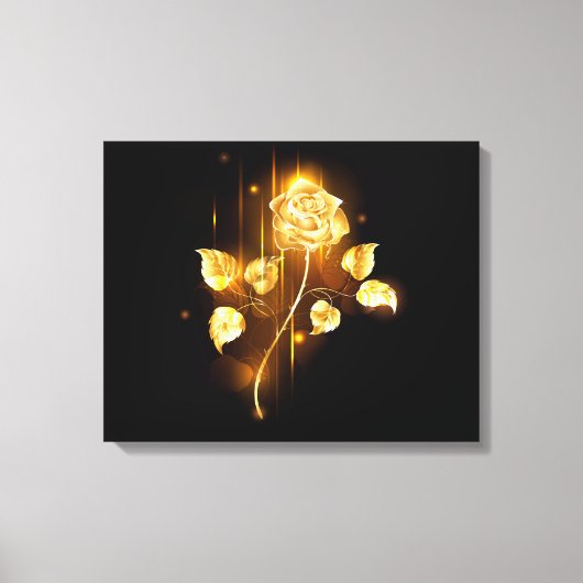 Golden roos (gouden roos) canvas afdruk (Voorkant)