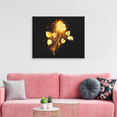 Golden roos (gouden roos) canvas afdruk (Insitu (Woonkamer))
