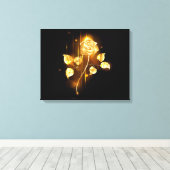 Golden roos (gouden roos) canvas afdruk (Insitu (Houten vloer))