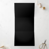 Golden roos (gouden roos) drieluik uitnodiging (Binnen)