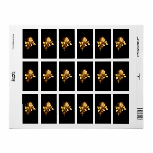 Golden roos (gouden roos) etiket (Full Sheet)