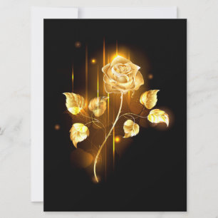 Golden roos (gouden roos) feestdagenkaart