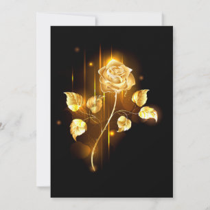 Golden roos (gouden roos) feestdagenkaart