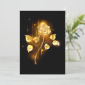 Golden roos (gouden roos) feestdagenkaart (Staand voorkant)