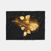 Golden roos (gouden roos) fleece deken (Voorkant (Horizontaal))