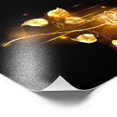 Golden roos (gouden roos) foto afdruk (Hoek)