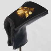Golden roos (gouden roos) golfheadcover (3/4 voorkant)