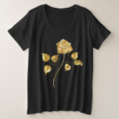 Golden roos (gouden roos) grote maat t-shirt (Design voorkant)