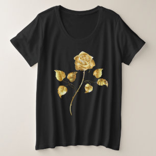 Golden roos (gouden roos) grote maat t-shirt