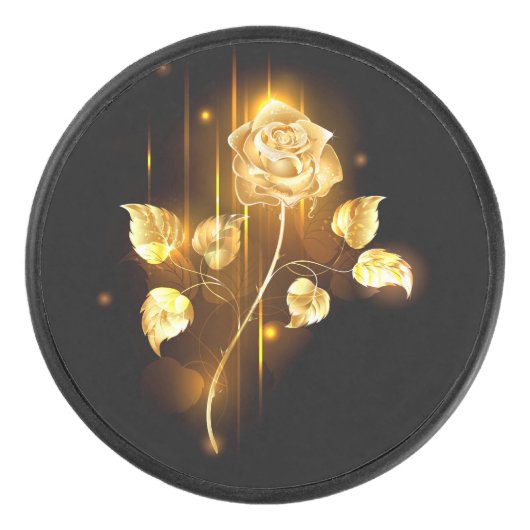 Golden roos (gouden roos) hockey puck (Voorkant)