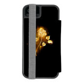 Golden roos (gouden roos) incipio iPhone portemonnee hoesje (Agenda Achterkant)