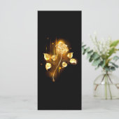 Golden roos (gouden roos) kaart (Staand voorkant)