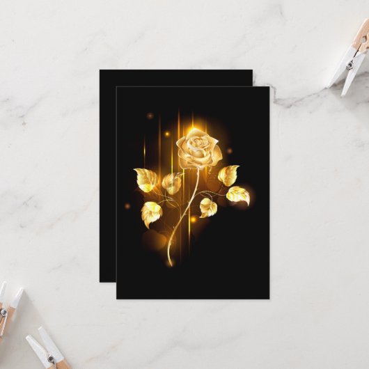 Golden roos (gouden roos) kaart (Voorkant / Achterkant in situ)