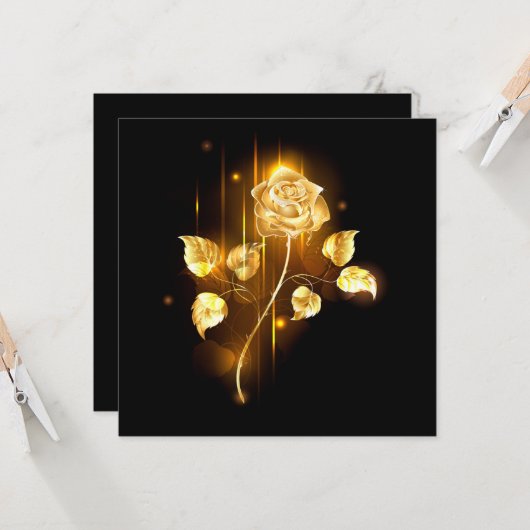 Golden roos (gouden roos) kaart (Voorkant / Achterkant in situ)