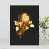 Golden roos (gouden roos) kaart (Staand voorkant)