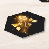 Golden roos (gouden roos) kartonnen onderzetters (Schuin)