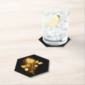 Golden roos (gouden roos) kartonnen onderzetters (Insitu)