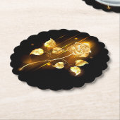 Golden roos (gouden roos) kartonnen onderzetters (Gekanteld)