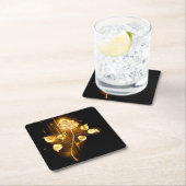 Golden roos (gouden roos) kartonnen onderzetters (Insitu)
