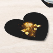 Golden roos (gouden roos) kartonnen onderzetters (Gekanteld)