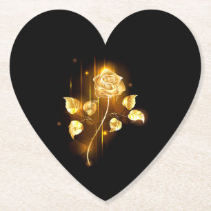 Golden roos (gouden roos) kartonnen onderzetters