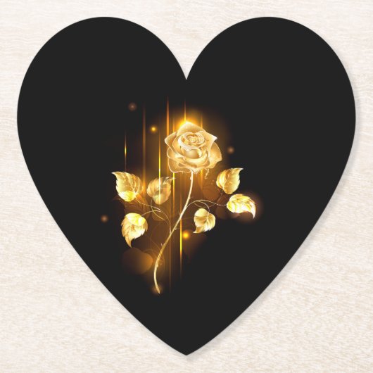 Golden roos (gouden roos) kartonnen onderzetters (Voorkant)
