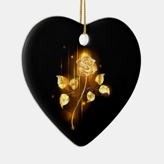 Golden roos (gouden roos) keramisch ornament (Rechts)