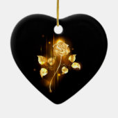 Golden roos (gouden roos) keramisch ornament (Achterkant)