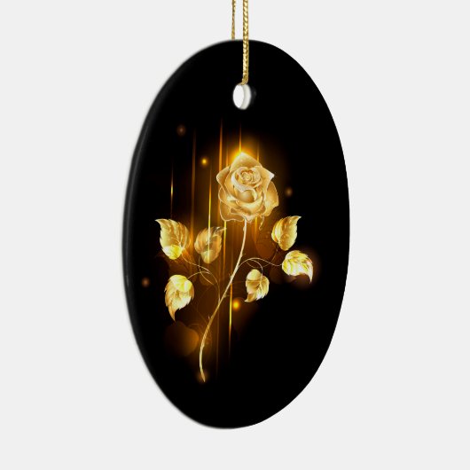 Golden roos (gouden roos) keramisch ornament (Rechts)